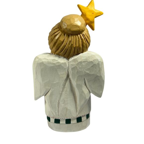 Midwest of Cannon Falls Eddie Walker Santa Angel snowman carved wood figures - Picture 4 of 11